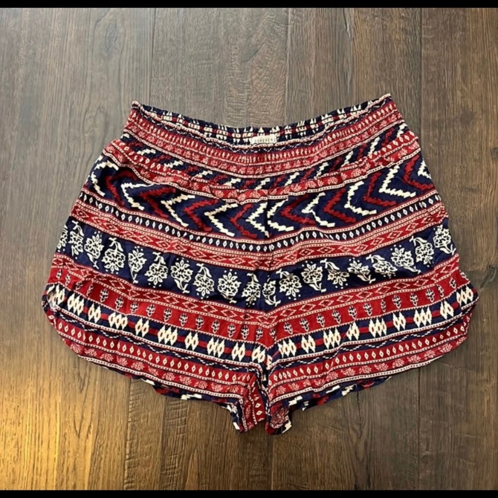 Forever 21 Boho Geometric Pull-On Shorts